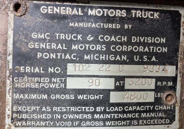 1952 GMC Stakeside 3100 truck