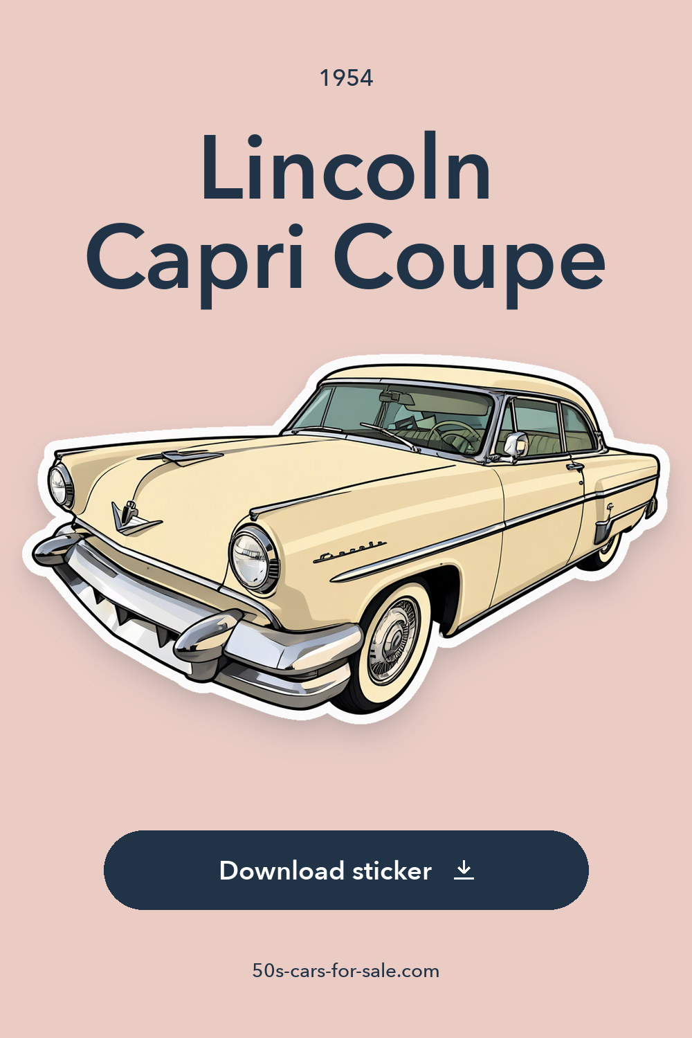 1954 Lincoln Capri Coupe sticker preview