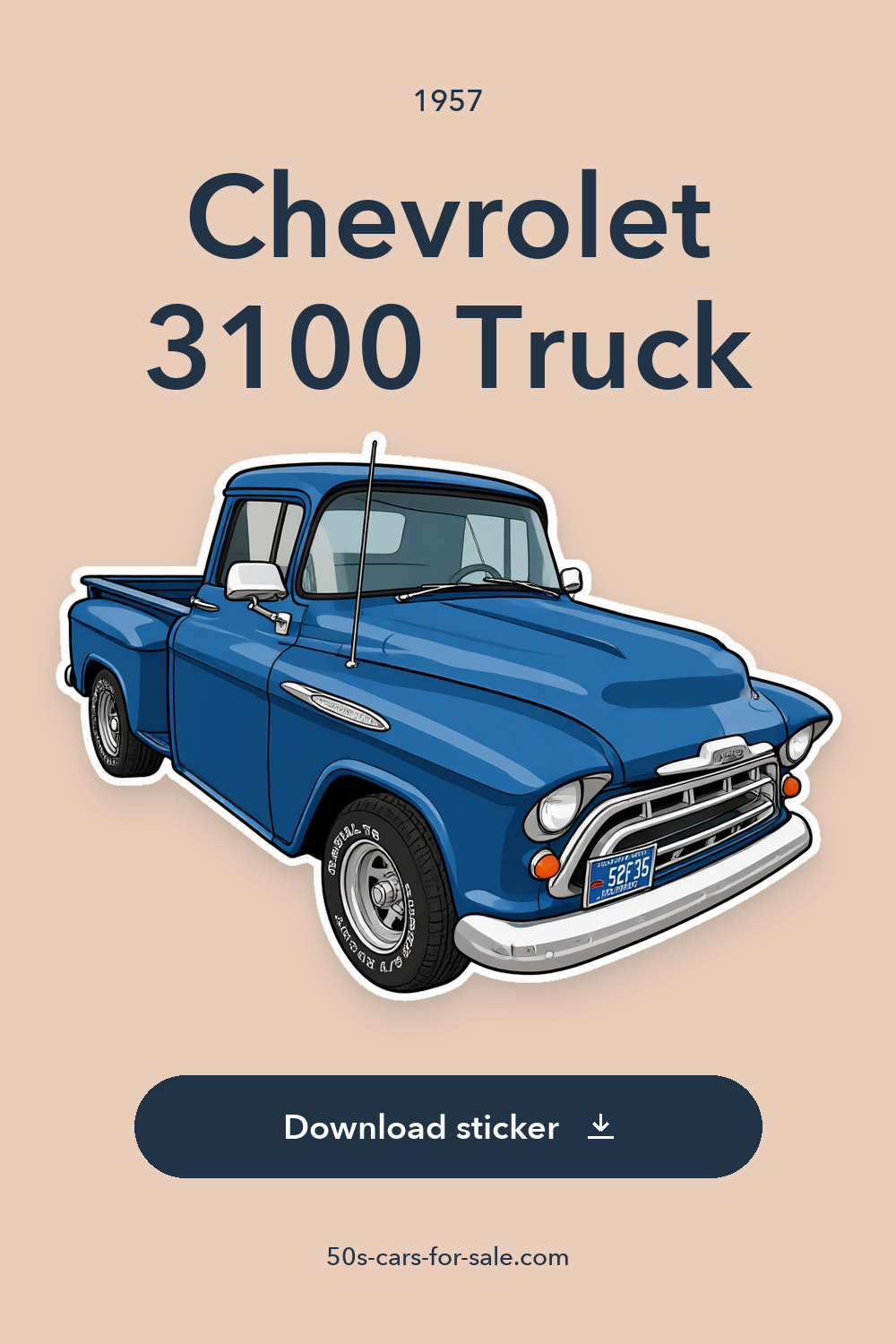 1957 Chevrolet 3100 Truck sticker preview