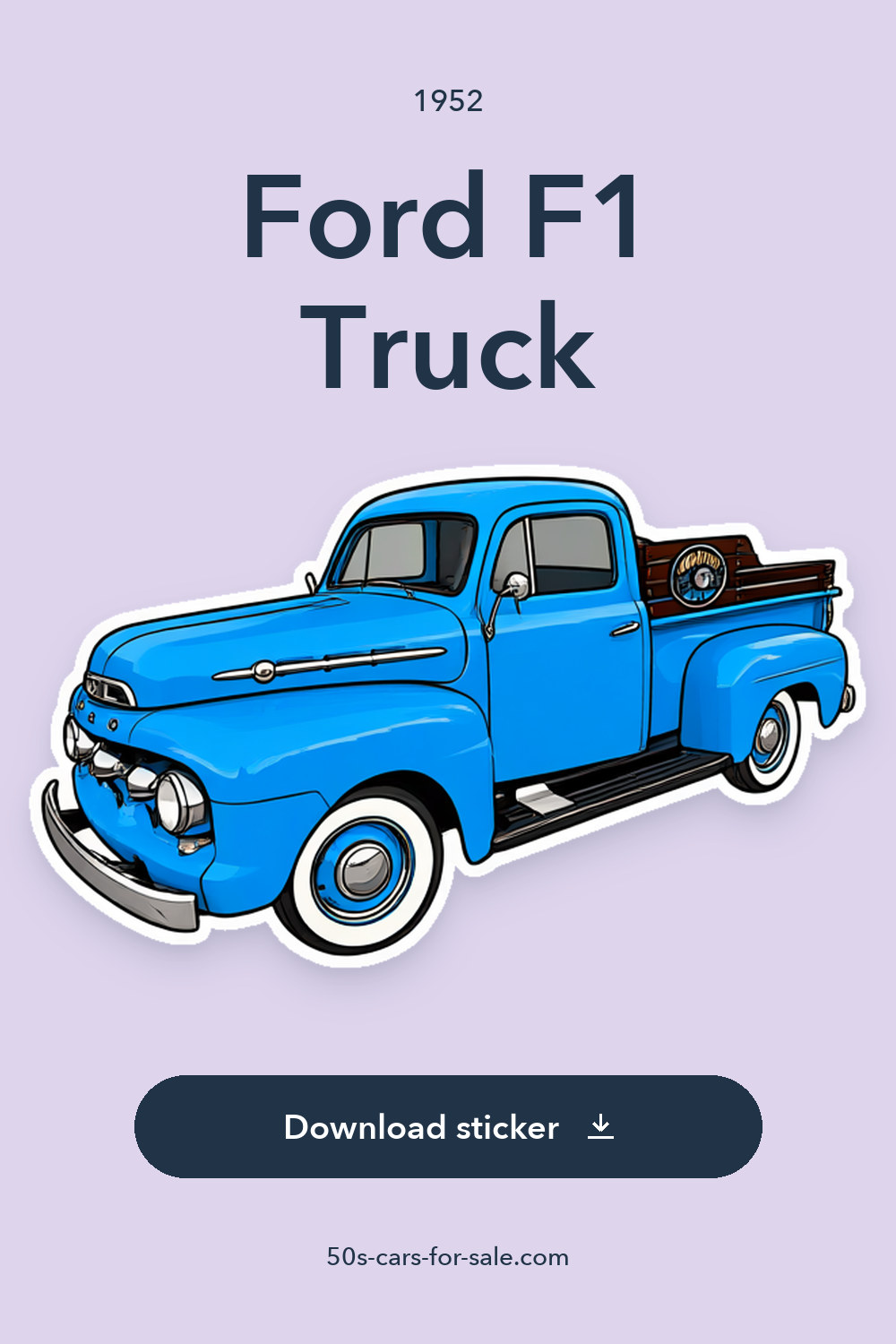 1952 Ford F1 Truck sticker preview