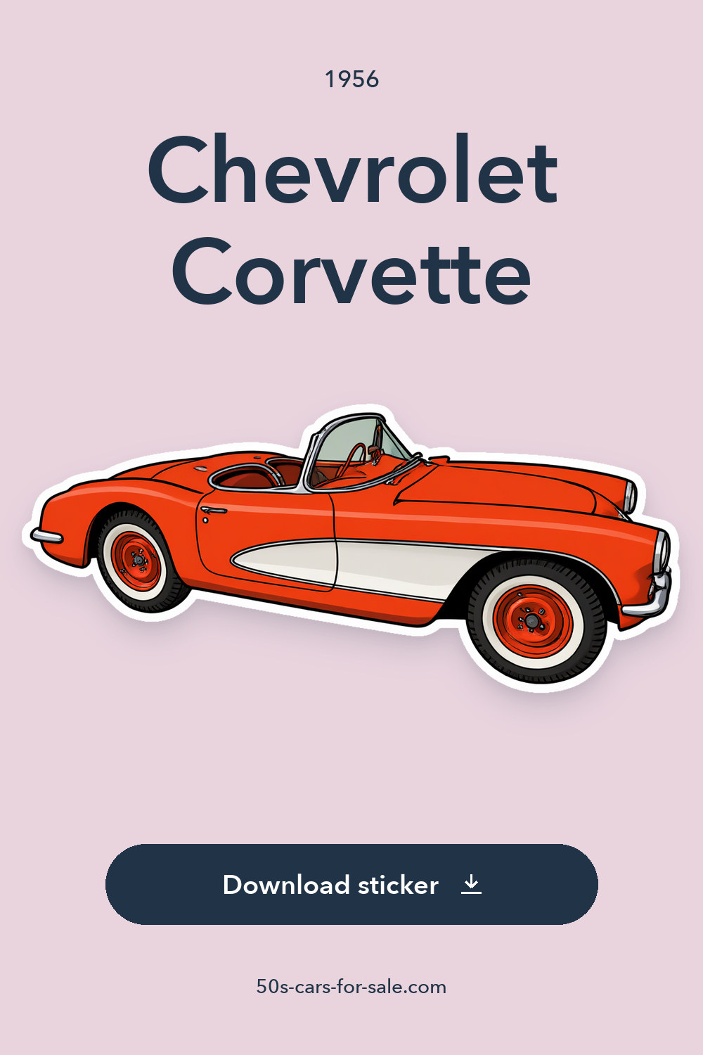 1956 Chevrolet Corvette sticker preview