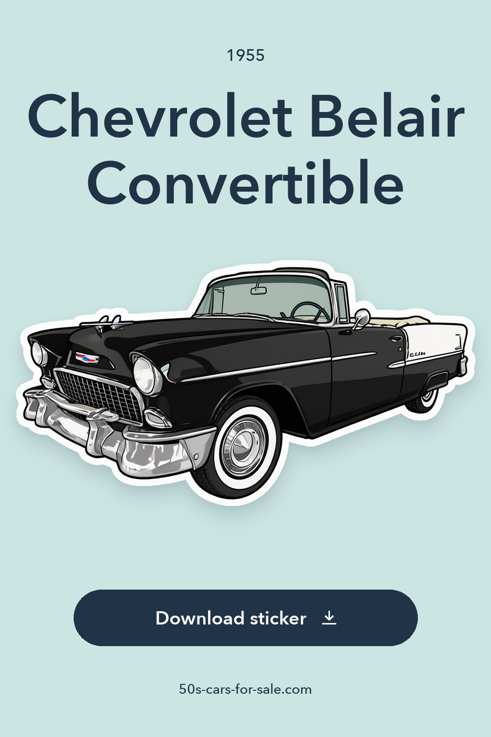 1955 Chevrolet Belair Convertible sticker preview