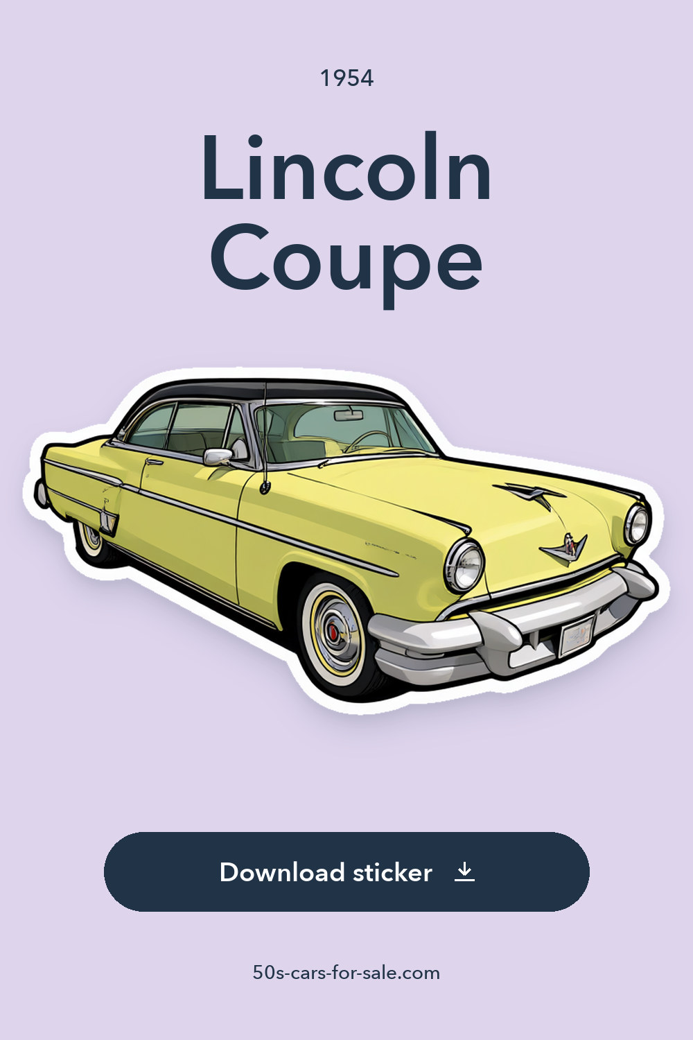 1954 Lincoln Coupe sticker preview