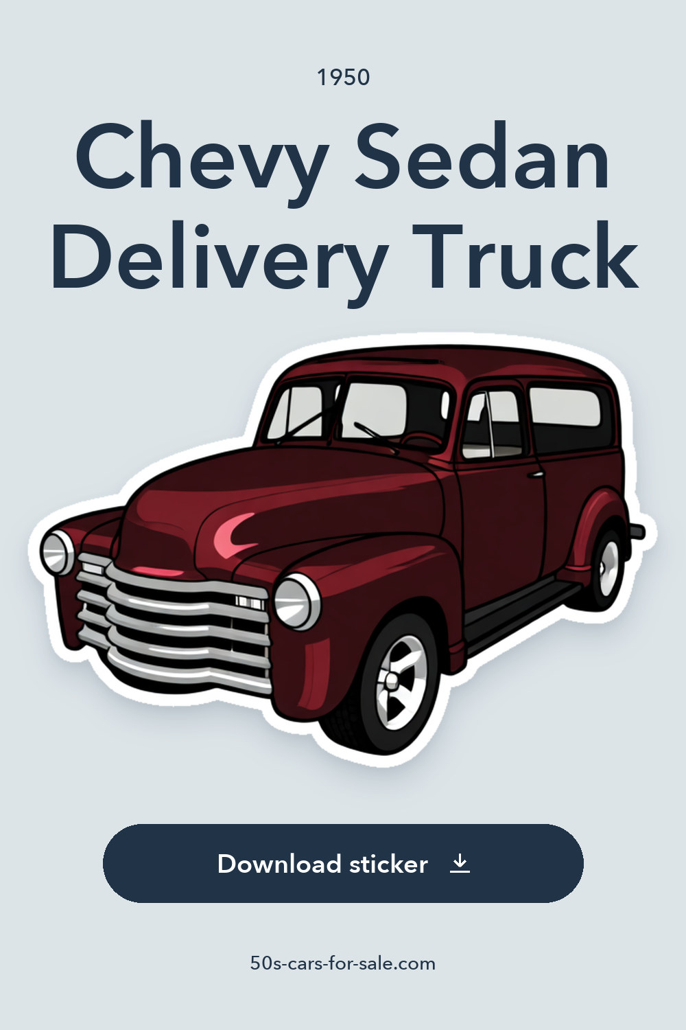 1950 Chevy Sedan Delivery Truck sticker preview